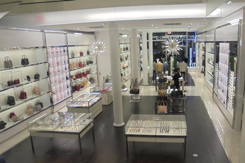 This is the largest Michael Kors store in the world, trading from three floors and features a white, glitzy interior